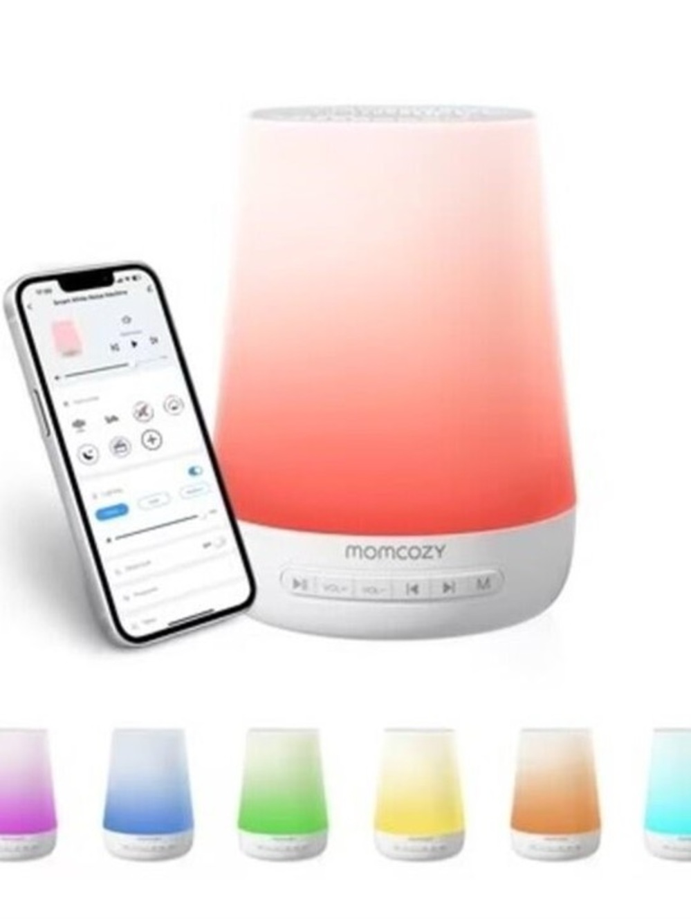 NWT Momcozy Smart Sound Machine White Noise Baby Night Light App Control